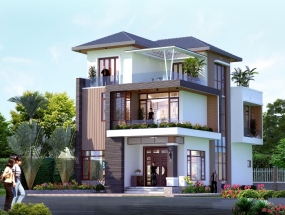 Biệt thự 2 Tầng Hiện Đại Pha Nét Truyền Thống